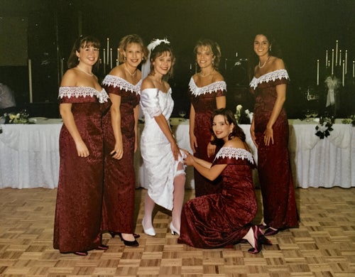 To Prove A Point, This Woman Wore Her '90s Bridesmaid Dress Everywhere |  HuffPost Life