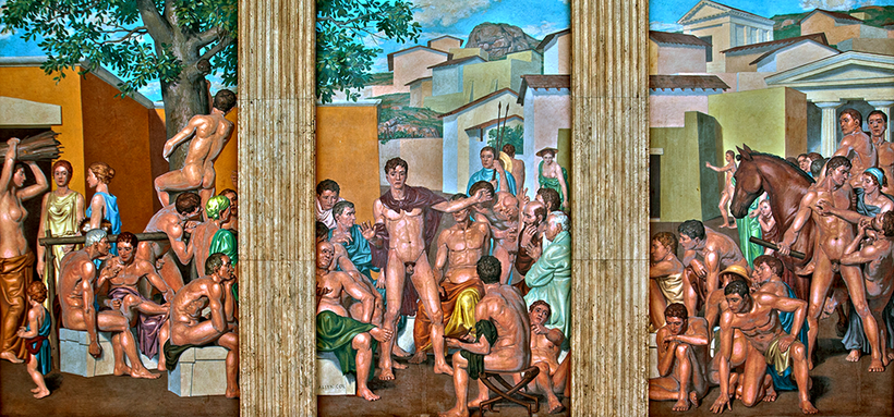 Mural, Minor Hall, University of Virginia School of Law; Artist: Allyn Cox