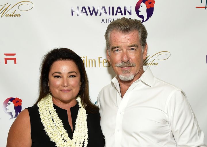 Pierce Brosnan with wife Keely Shaye Brosnan at the 2017 Maui Film Festival.