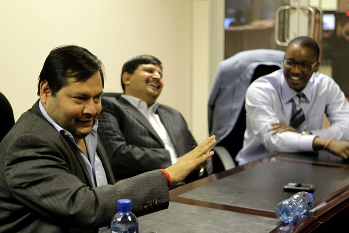 Indian businessmen Ajay and Atul Gupta and Duduzane Zuma, the son of South African President Jacob Zuma