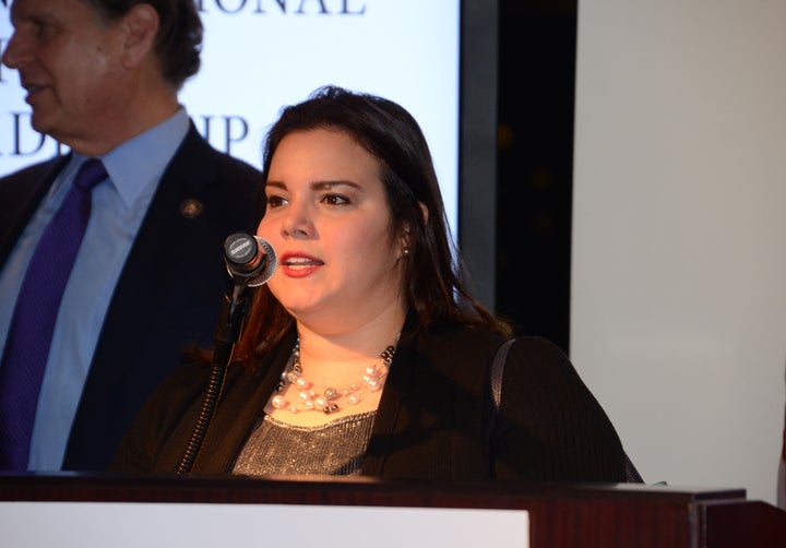 <p>Andeliz Castillo at the Congressional Hispanic Leadership Institute</p>