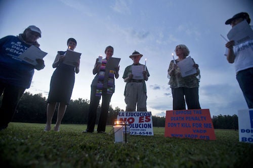 Vigil for William Morva in Virginia.