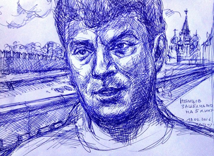Boris Nemtsov by Lena Hades. 2016.