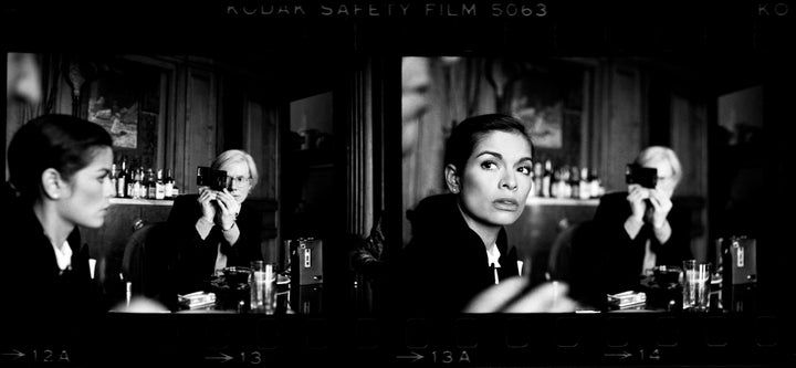 <p>Andy Warhol and Bianca Jagger, The Factory, New York City, 1977. Courtesy Holden Luntz Gallery, Palm Beach.</p>