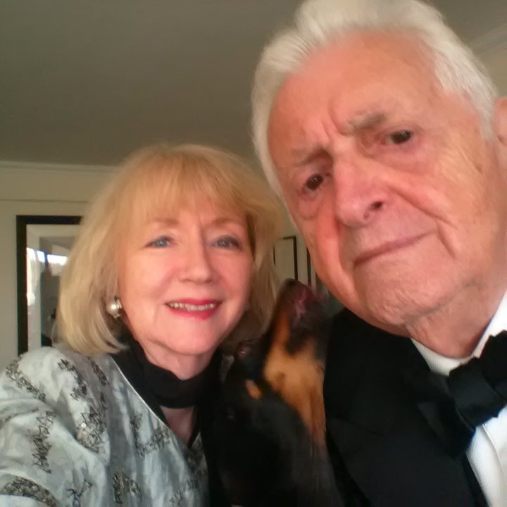 <p>Harry and Gigi Benson, selfie, June 2017. Harry’s selfie with his wife, Gigi, life partner and business manager, taken in their Manhattan apartment. </p>