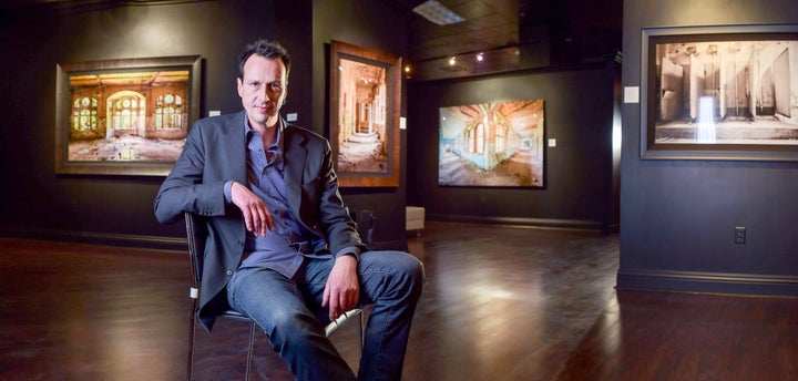 <p>Mario Basner in his "World Heritage Collection" exhibition gallery at Tivoli Village Las Vegas</p>