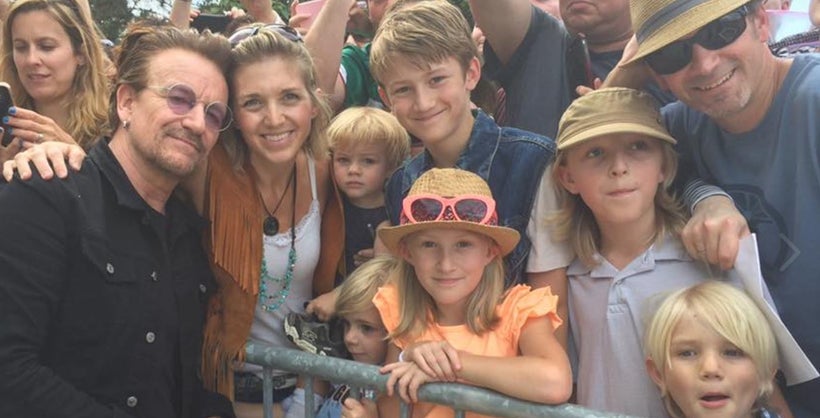 U2ers extraordinare. Angel, Chad and the their tribe of six children in Cleveland. Oh, and Bono. The U2 spirit!