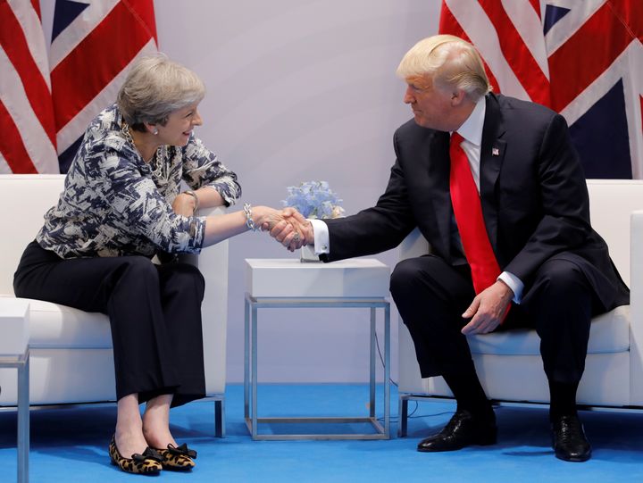 May and Trump early on Saturday.