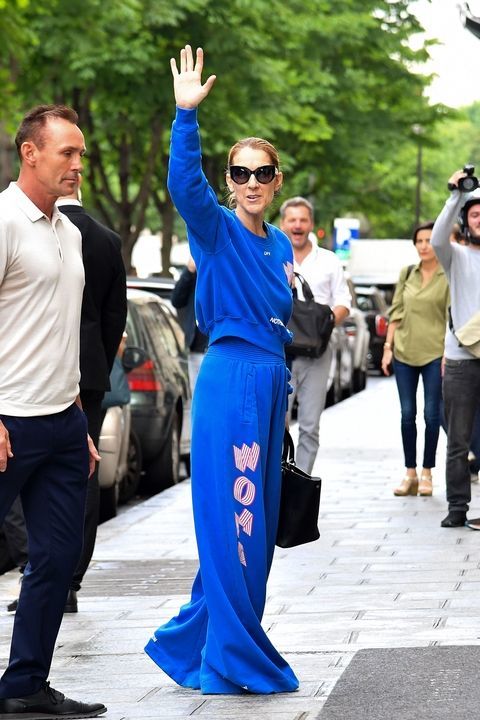 The singer in an Off White tracksuit.