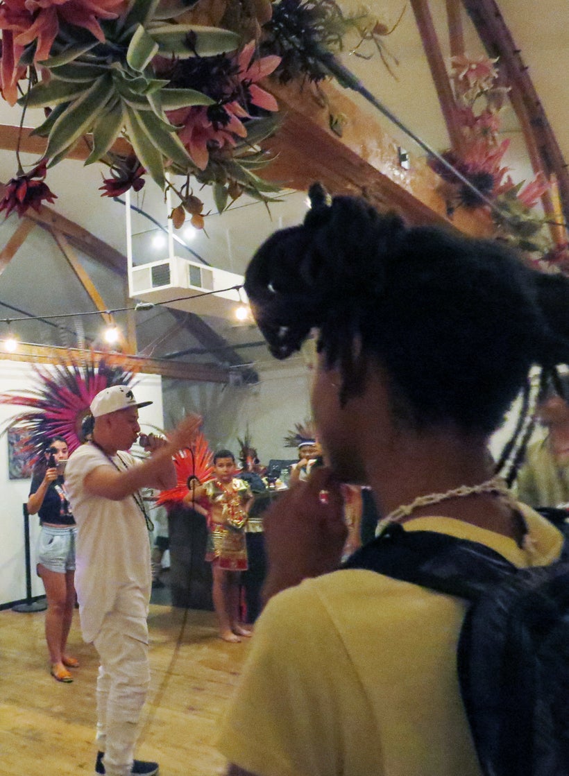 Olmeca performs in Las Vegas Culture Pop Up at The Arts Factory, July 2017.