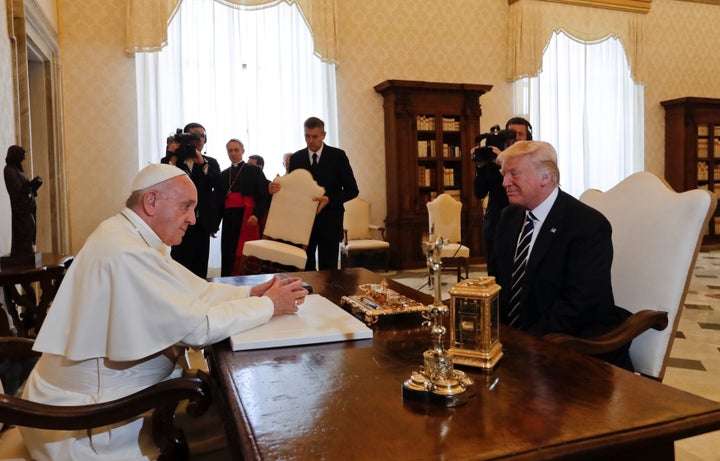 The pope has been critical of President Trump's handling of immigration, at one time saying he is