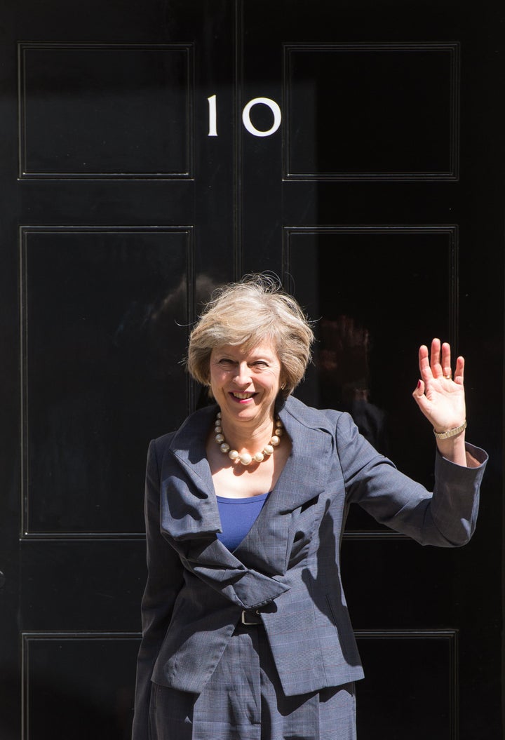 Theresa May outside 10 Downing Street a year ago.