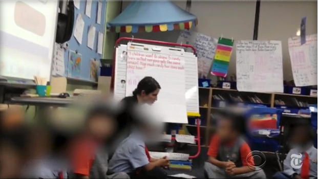 <p>An undercover video shows a Success Academy charter school master teacher belittling first grade students and tearing up the work of a child who answered a math question incorrectly.</p>