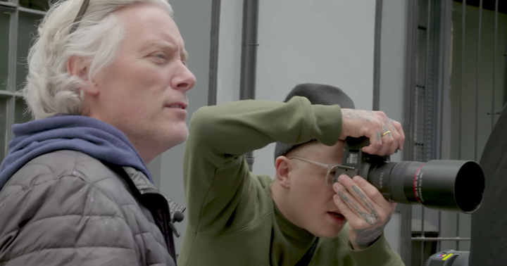 <strong>Kristian von Hornsleth, left, oversees the photoshoot</strong>