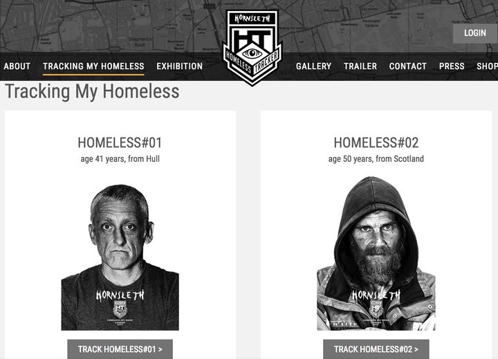 Hornsleth's website where owners can track my homeless