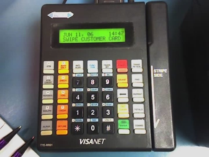 Credit card machine are sometimes used in the fraud called ‘skimming’ in which your card details are duplicated.