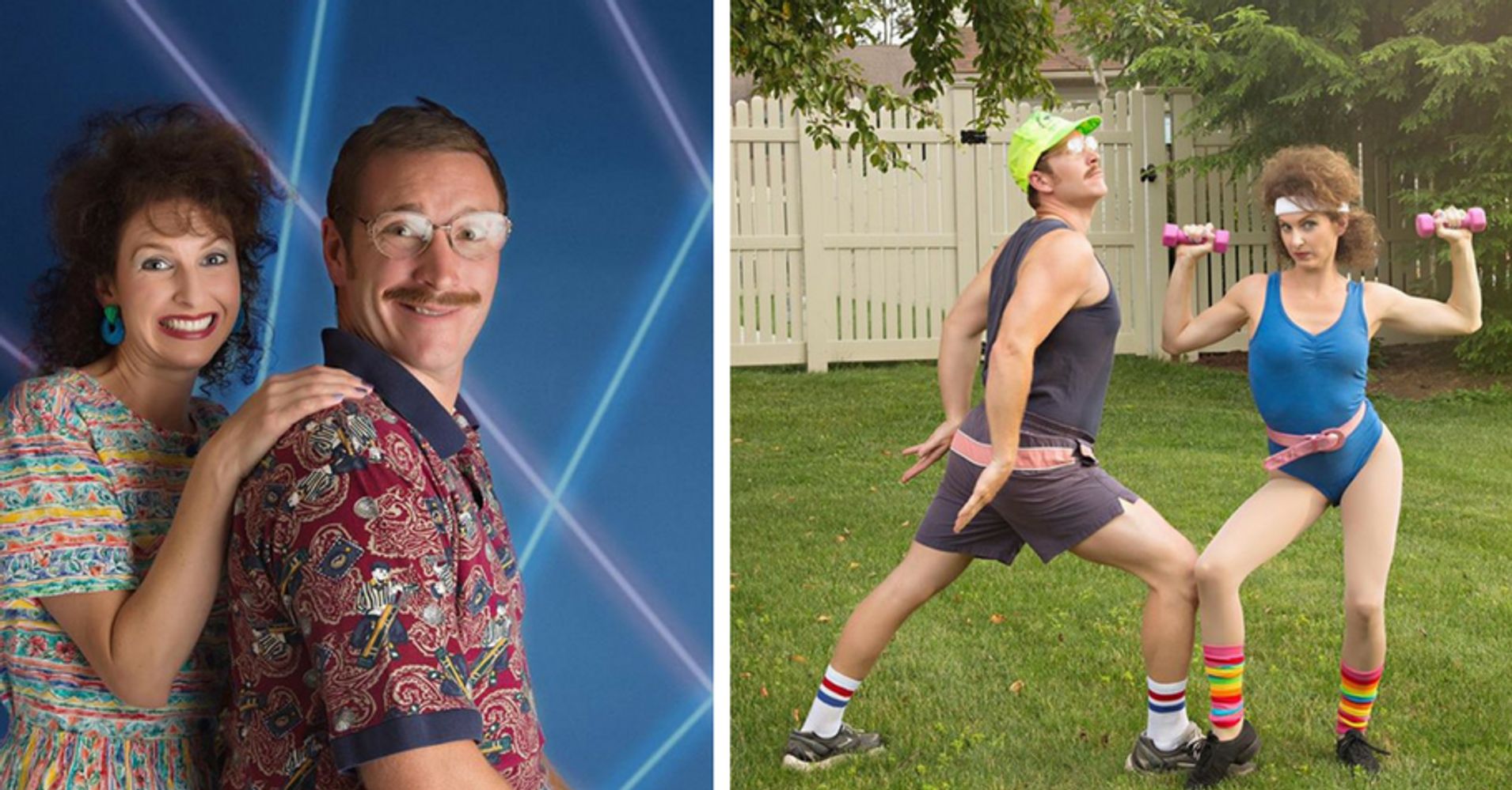 You Have To See This Married Couple S Gloriously 80s Photo Shoot Huffpost