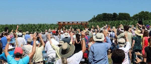 Roughly 300 people attended the chapel's dedication ceremony on July 9.