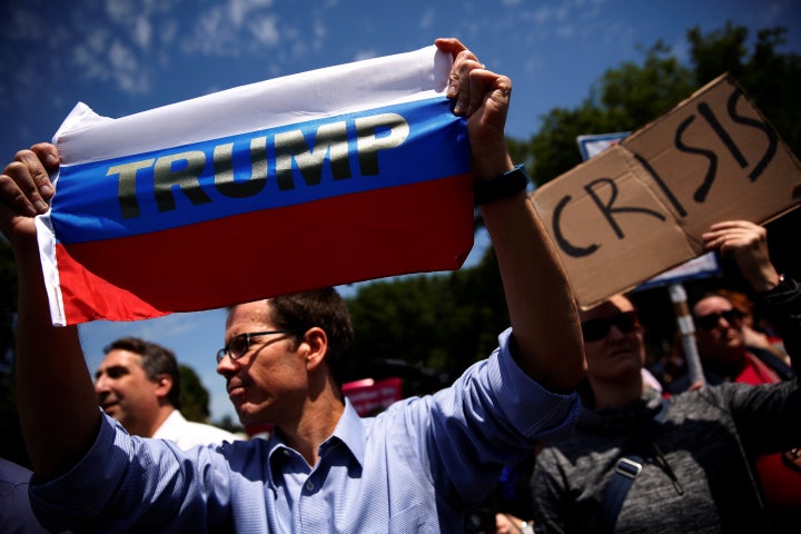 Protesters in the U.S. have taken to the streets in response to alleged ties between Trump's campaign and Russia.