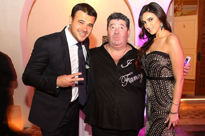 Singer Emin Agalarov, publicist Rob Goldstone and Emin's sister, Sheila Agalarova, at a New Year's Eve party in Miami Beach on Dec. 31, 2014. Goldstone said his client Emin was the one who requested the meeting between Donald Trump Jr. and the Russian lawyer.