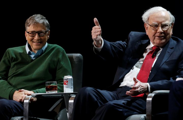 Warren Buffett (right), chairman and CEO of Berkshire Hathaway, donated about $2.42 billion to The Gates Foundation.