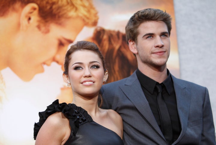  MIley Cyrus and Liam Hemsworth in 2010.