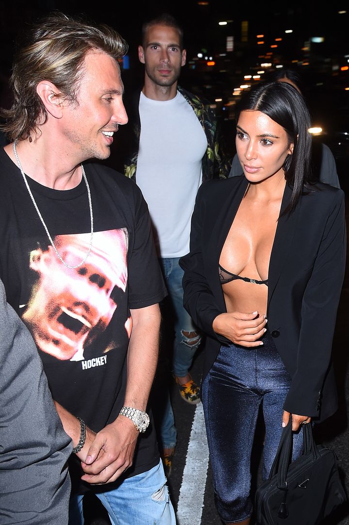 Jonathan Cheban and Kardashian were out on the town with her assistant, Steph Shep, not pictured.