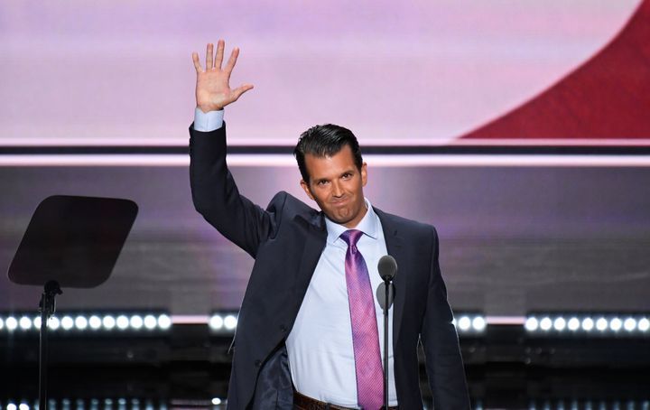 Donald Trump Jr. speaks at the 2016 Republican National Convention in Cleveland on July 19, 2016.