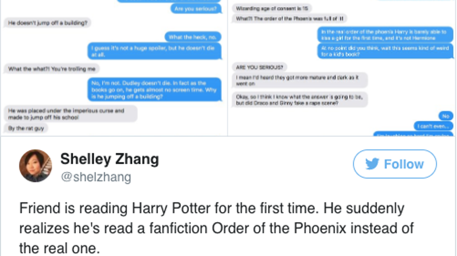 Harry Potter fan mistakes fanfic for 'Order of Phoenix