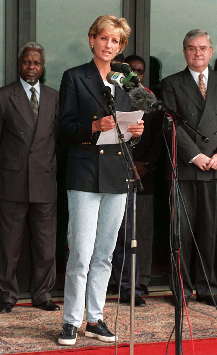In 1997, Princess Diana wore her Supergas on a <a href="http://www.travelandleisure.com/style/shoes/princess-diana-kate-middleton-sneakers" target="_blank" role="link" class=" js-entry-link cet-external-link" data-vars-item-name="Red Cross mission to Angola" data-vars-item-type="text" data-vars-unit-name="5931dd19e4b02478cb9b9e82" data-vars-unit-type="buzz_body" data-vars-target-content-id="http://www.travelandleisure.com/style/shoes/princess-diana-kate-middleton-sneakers" data-vars-target-content-type="url" data-vars-type="web_external_link" data-vars-subunit-name="article_body" data-vars-subunit-type="component" data-vars-position-in-subunit="11">Red Cross mission to Angola</a>.
