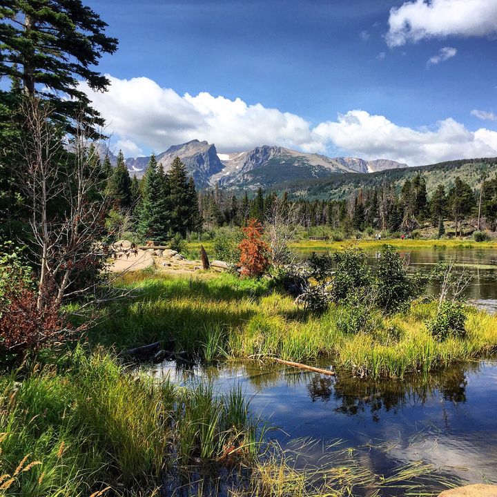 Sprague Lake is one many places that rangers give guided tour hikes in Rocky Mountain National Park.