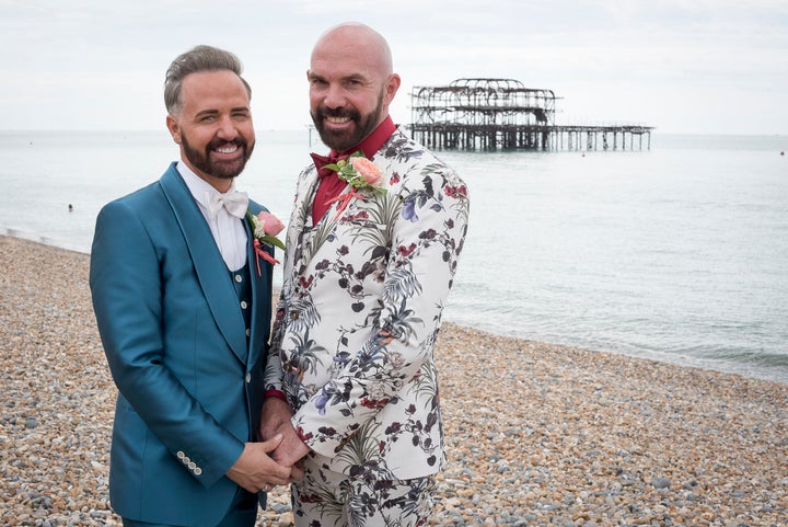 Chris and Nick got hitched in their hometown of Brighton.