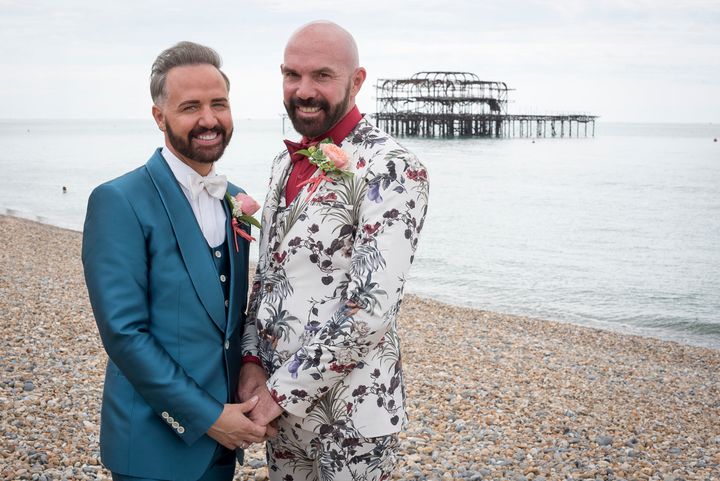 Chris and Nick got hitched in their hometown of Brighton.