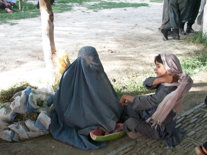 A public garden in Kabul, the capital of Afghanistan.