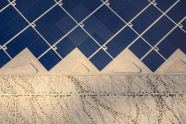 Desert Sunlight Solar Farm where 8 million solar panels power 160, 000 California homes. 