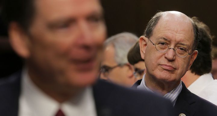 Rep. Brad Sherman (D-Calif.) listens to former FBI Director James Comey testify before the Senate intelligence committee on June 8 in Washington, D.C. Sherman introduced an article of impeachment Wednesday.