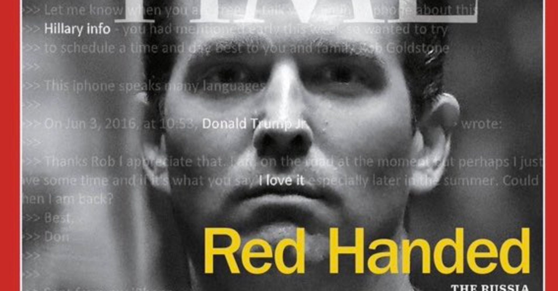 Time Magazine Puts 'Red Handed' Donald Trump Jr. On Cover | HuffPost