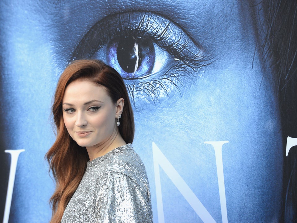 Sophie Turner probably looking over her shoulder to watch out for Littlefinger.