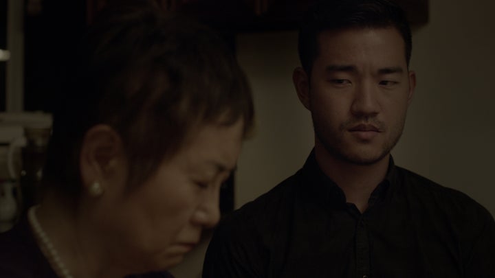 Alexis Rhee, left, and Daniel K. Isaac in Cathy Yan’s “According to My Mother.”