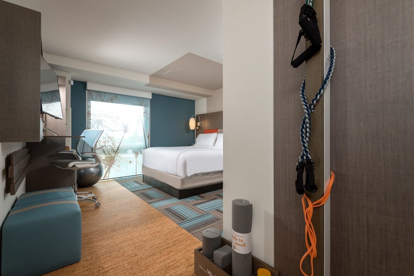 King Room in Brooklyn Hotel with Fitness Equipment