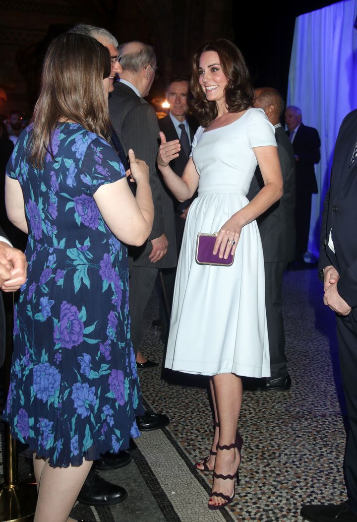 Duchess of Cambridge, attends the reopening of Hintze Hall at the Natural History Museum in London on July 13, 2017.