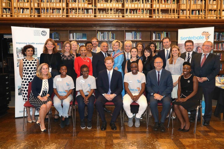 Roundtable attendees with Prince Harry at the London School of Hygiene & Tropical Medicine 