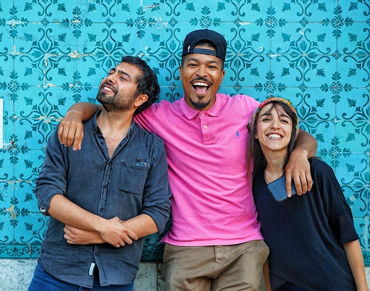 <p>Sebastião Santos, myself and Marcia Salhanha enjoying a laugh after our chat about the current state of housing in Lisbon</p>