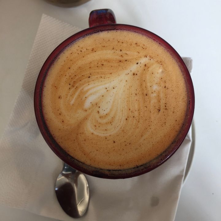 My first Red Latte in Cape Town. My attempts to replicate it did not look this good. 