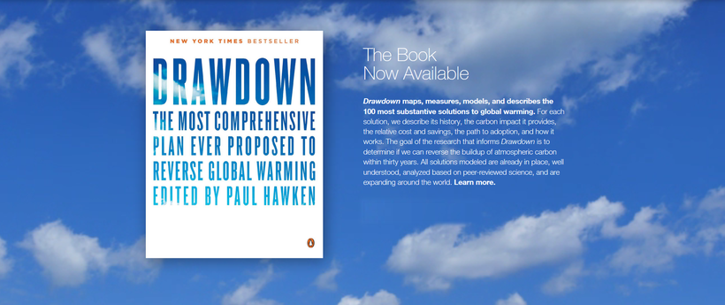 New York Times bestselling book, “Drawdown”