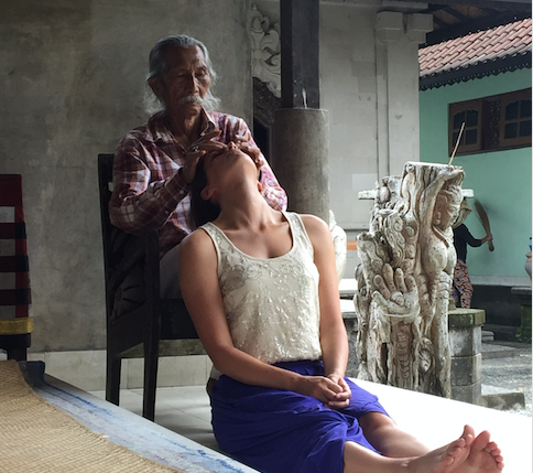 Cokorda Rai doing his check up on me.