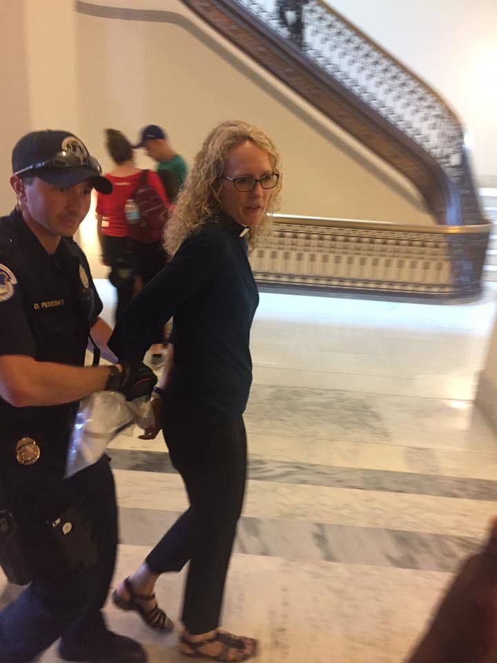 Rev. Jennifer Butler arrested at nonviolent protest on Capitol Hill