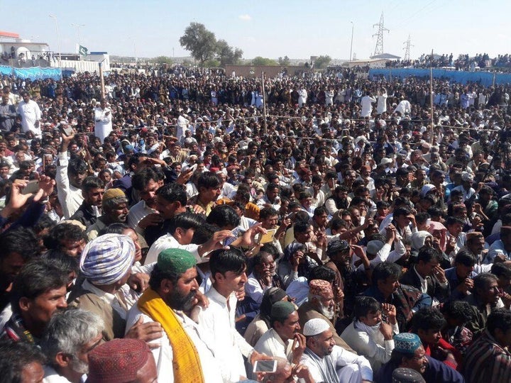 A massive protest against the Gorrano Dam on January 26 2017 in Islamkot, Tharparkar.