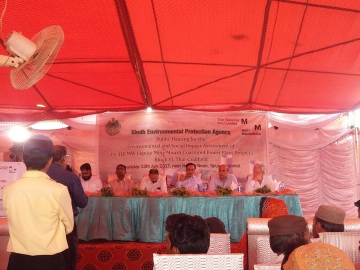 To mitigate possible hostility from local residents, the government set up a public consultation in Sindh, July 13 2017.