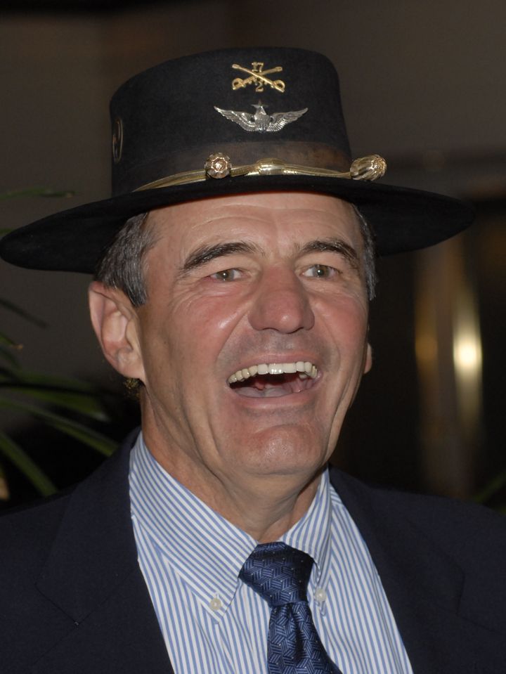 Chuck Vehlow in 2009 wearing the “Cav hat” he earned in Vietnam